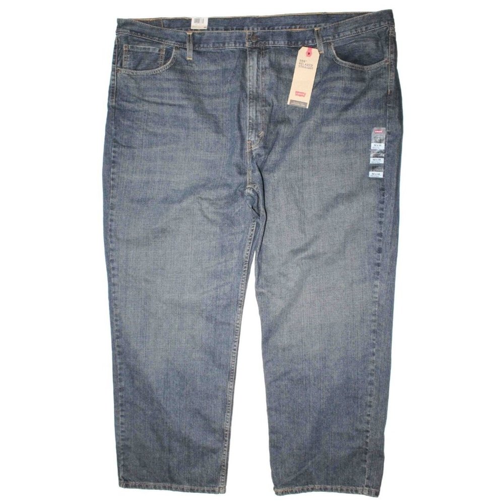NWT Levis 559 Relaxed Straight Fit Medium Wash Denim Jeans Big & Tall‎ 52 x 32